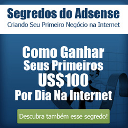 Banner com o link para o curso Segredos do Adsense