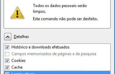Mozilla Firefox - Apagar histórico