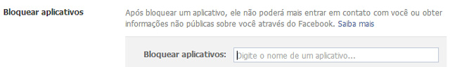 Facebook - Bloquear Aplicativos