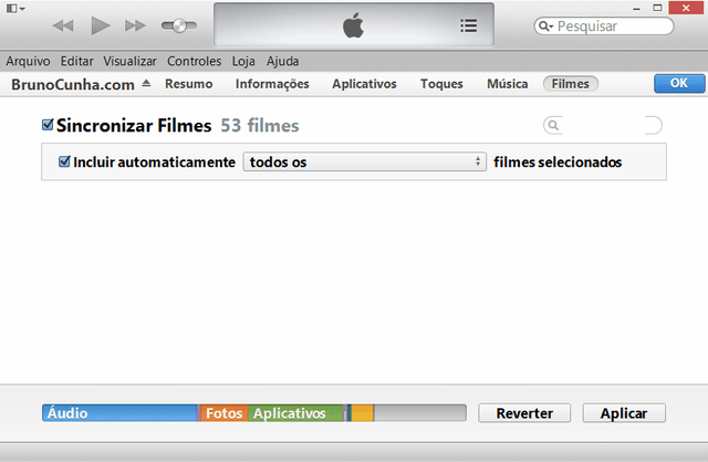 iTunes - Biblioteca de Filmes