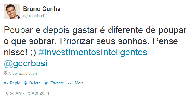 Poupar e depois gastar