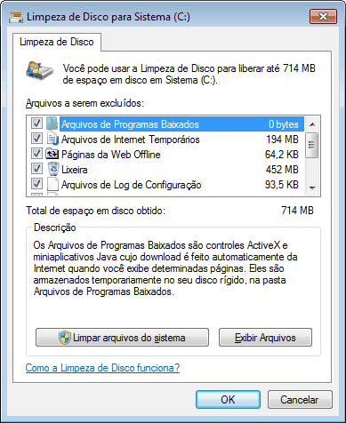 Limpeza de Disco - Liberar Espaço no HD